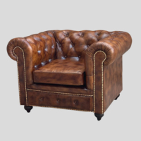 Canapé en cuir Chesterfield à coussin marron pour une place, meilleure vente, pour le salon et le restaurant, matériau en cuir véritable, 2024