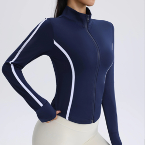 Breathable Women Yoga <b>Jacket</b> Stretch Slim Athletic Top for Gym <b>Workout</b> Running Fitness Clothing - Product Image 1