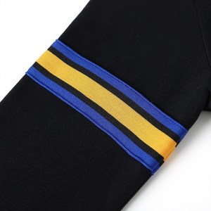 Sigma Gamma Rho Chenille Crest Sweatshirt Women Black Blue Yellow <b>Raglan</b> Pocket Crewneck Sorority Pullover <b>Top</b> - Product Image 5