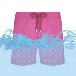 Shorts de Playa Termocrómicos con Logotipo Personalizado, Ecológicos, de Lona, Cintura Media, Casuales, Sensibles a la Temperatura - Product Image 3