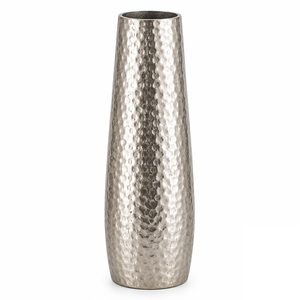 Vase en métal doré classique, style minimaliste, pot à fleurs côtelé pour la décoration de table de mariage de luxe et de bureau - Product Image 4