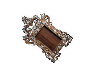 Cadre photo en bois artisanal haut de gamme avec incrustation MOP, élégant support décoratif fait main pour souvenirs de mariage, photos de famille - Product Image 2