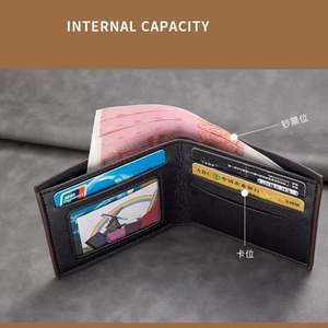 Cartera de Cuero para Hombre, Nueva Moda, Superventas, Fabricada en Fábrica, Ligera, Servicio OEM, Personalizada - Product Image 5