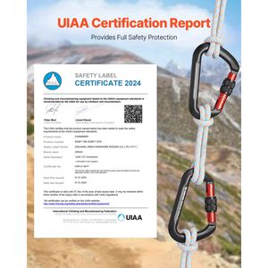 Set di 3 Moschettoni Professionali per Arrampicata ad Alta Resistenza 30 KN/6744 Lbs, Grandi Moschettoni a D per Escursionismo - Product Image 5