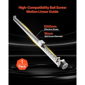 Actuador de guía lineal CNC con husillo de bolas y carrera de 1000 mm, motor paso a paso Nema 23, guías lineales - Product Image 2