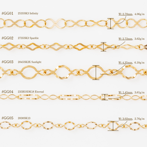 Collar de Cadena de Oro Sólido Japonés de la Corporación Nakagawa - Opciones de Oro Amarillo/Blanco/Rosa de 10K/14K/18K y Platino, Diseño Moderno - Product Image 2