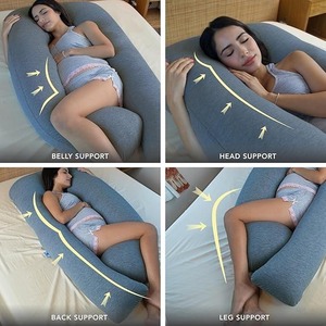 Almohada de Maternidad Multifuncional en Forma de U, de Algodón Puro, con Soporte Lumbar, para Dormir de Lado y Amamantar - Product Image 6