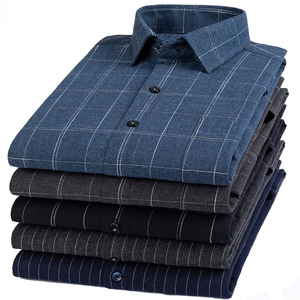 Camisa de Vestir Marrón Sólida para Hombre, Manga Larga, Cuello Abotonado, Algodón, Formal, Casual de Negocios, con Bolsillo en el Pecho - Product Image 6