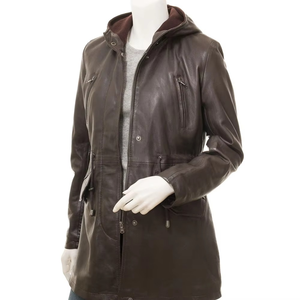 Veste en cuir d'agneau véritable pour femmes, design de logo personnalisé, style motard, imperméable, rembourrée de duvet, respirante, toutes saisons, teinte unie - Product Image 2