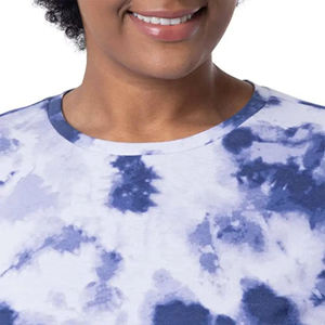 Camiseta Corta Ajustada para Mujer, Personalizada por el Fabricante, Elástica, con Estampado, Cuello Redondo, para Fitness - Product Image 4