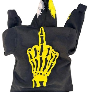 เสื้อฮู้ดสตรีทแวร์มาใหม่ ผ้าฝ้าย 100% ทรงโอเวอร์ไซส์ ไหล่ตก แห้งเร็ว ผ้าฟลีซกันยับ - Product Image 2