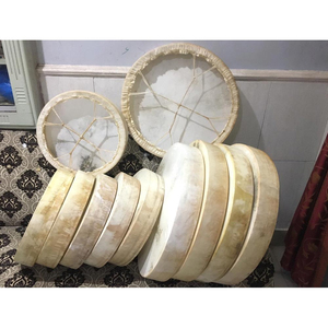 Wholesale Hand Held Birch Tambourine <b>Drum</b> 6 Inch Metal Jingles Percussion Gift Handmade Tribal Shamanic Maple March Sheepskin - Product Image 4