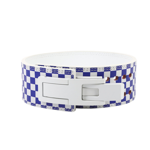 Custom Logo Leather Weightlifting <b>Belt</b> with Buckle-Professional Protection Heavy Duty Breathable for Gym Training - Product Image 1