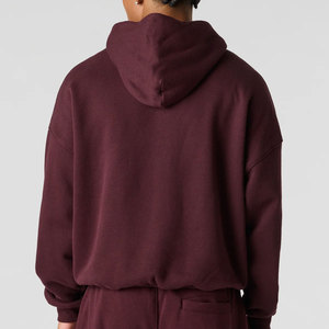Sudadera con Capucha de Felpa Gruesa, 550 GSM, 100% Algodón, Transpirable, Estilo Urbano, Marca Privada, MOQ Bajo, Sudaderas Personalizadas - Product Image 3