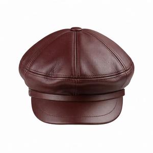 Gorra Newsboy de Cuero Genuino Personalizada – Gorra Plana Retro de Ocho Paneles para Hombre - Product Image 3