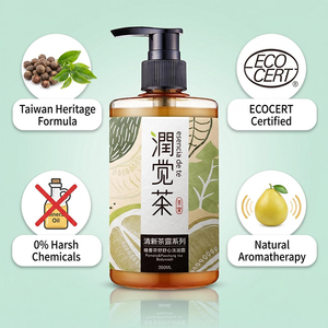 Gel de Ducha Refrescante con Pomelo y Té Baozhong - Gel de Ducha Hidratante con Aceite de Camelia para Piel Sensible - 350ml - Product Image 4