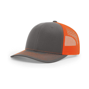 Gorra Trucker Unisex de Malla Transpirable de 5 Paneles, Impermeable, Talla Ajustable, con Bloques de Color Gris y Naranja, Estilo Casual para Primavera y Verano - Product Image 1