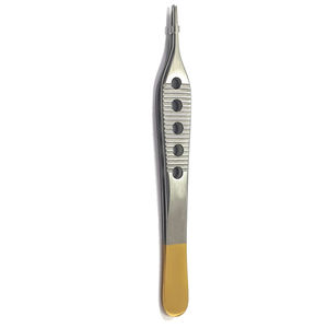 Pince à dissection Adson marron TC 12 cm, 1x2 dents, instrument chirurgical de précision en acier inoxydable allemand de haute qualité, pince Adson - Product Image 1