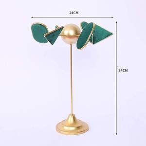 ขาตั้งโชว์เครื่องประดับ ขาตั้งโชว์สร้อยคอ พร้อมแผงปรับได้หกแผง ที่แขวนสร้อยคอโลหะสีทอง สำหรับจัดแสดงสินค้าปลีก - Product Image 4