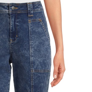 High Quality High Waist Women's <b>Pants</b> Streetwear Flap Pocket Casual High Quality Denim Jeans <b>Pants</b> for Women - Product Image 6