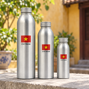 Botellas de Aluminio 99.7% Puro para Envasado de Agua Mineral con Tapas de Rosca e Impresión Offset - Product Image 4