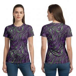Camisetas de Yoga para Mujer, Manga Corta, Alta Calidad, Diseño de Logotipo Personalizado, Transpirables, para Entrenamiento de Verano, OEM - Product Image 3