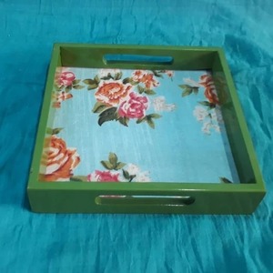 <b>Rustic</b> Wooden Serving Tray Natural Finish Tray for Home Kitchen Dining <b>Coffee</b> <b>Table</b> and Gifting Purpose Handcrafted Wooden Tray - Product Image 6