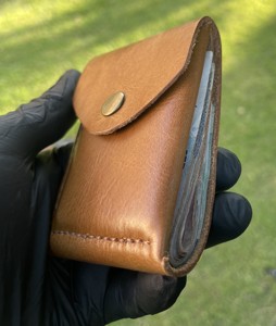 Handmade Vintage Style Genuine Cowhide Leather Wallet <b>Slim</b> Bifold <b>Card</b> <b>Holder</b> Open Closure Short Feature wax pull up - Product Image 3