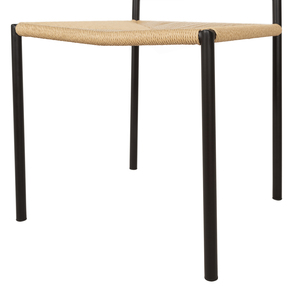 Silla de Comedor Moderna Minimalista con Estructura de Hierro y Cuerda, Diseño Ligero Desmontable y Estructura Estable para Muebles del Hogar - Product Image 2