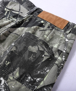 <b>Men's</b> Gray <b>Camo</b> <b>Cargo</b> <b>Pants</b> Casual Streetwear Lightweight Trousers With Pockets - Product Image 5