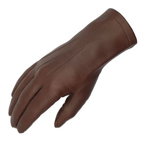Gants de vélo en cuir jaune respirants avec doublure thermique en microfibre, longueur poignet, décontractés, pour usage quotidien en extérieur printemps-été - Product Image 2