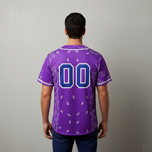 New Arrival 2026 100% Polyester Sublimated Printed Men's Short Baseball Jersey High Quality Sportswear Breathable Plus Size - Product Image 2