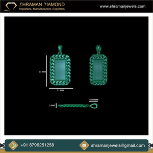 เครื่องประดับ SHRAMAN JEWELS สร้อยคอจี้ทองคำแท้ 10K ดีไซน์ฮิปฮอปสำหรับทุกเพศ ประดับเพชรโมอิสซาไนต์ทรงบริลเลียนท์สุดหรู - Product Image 6