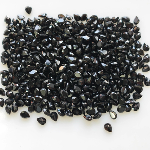 พลอยออนิกซ์สีดำธรรมชาติ 4x3 มม. รูปทรงลูกแพร์ คุณภาพดีที่สุด พลอยหลวมสำหรับทำเครื่องประดับ เรดเมาน์เทน เจมส์ R2BOPCT43 - Product Image 2