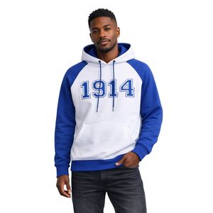 Sweat à capuche en chenille Sigma 1914, vêtement de fraternité grecque avec patch en chenille classique, confort premium et coupe élégante - Product Image 1