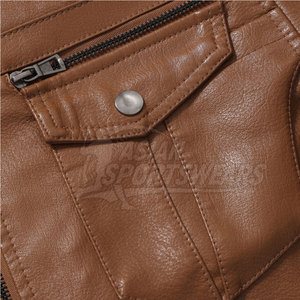 Veste en cuir pour homme respirante et écologique, chaude pour l'hiver, style décontracté, haute qualité, personnalisable, dernier modèle à prix raisonnable - Product Image 4