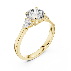 แหวนเพชรทรงกลมเพาะเลี้ยงในห้องปฏิบัติการ ทองคำแท้ 14K 18K  แบบสั่งทำพิเศษ 1.30 กะรัต รับรองโดย IGI เกรด DEF VVS แหวนครบรอบ งานจิวเวลรี่ชั้นดี ขายส่ง - Product Image 3