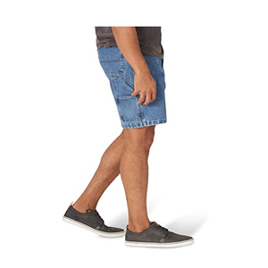 Pantalones cortos de mezclilla casuales con cremallera para hombre, estilo veraniego, rasgados, hasta la rodilla - Product Image 4