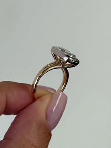 2.50 Ct IGI Certified Lab Grown Diamond Square Cushion Cut Bezel <b>Set</b> Solitaire Engagement <b>Ring</b> 10K <b>Gold</b> Minimalist <b>Ring</b> For Her - Product Image 2