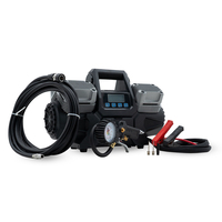 Compresseur d'air portable pour voiture ROADPOWER 12V, robuste, 4 cylindres (RP-AC945), 100-150 PSI, 400 L/min, gonfleur de pneus pour SUV, métal noir