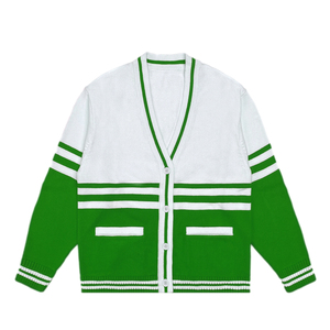 Pull en tricot rayé rouge et blanc pour homme, manches longues, coupe classique, pour l'automne - Product Image 3