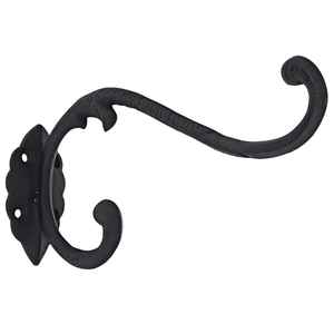 Gancho de hierro con acabado en polvo negro mate en forma de ala, de última generación, multiusos para colgar ropa, llaves y sombreros. - Product Image 2