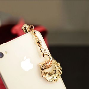 Ciondolo Decorativo a Forma di Diamante in Cristallo Colorato con Fenice per Telefono Cellulare, Accessorio per Jack da 3,5mm - Product Image 4