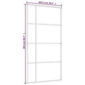 อลูมิเนียมสีดำ40.4 "x 80.7" และประตูบานเลื่อนกระจกฝ้า esg - Product Image 6
