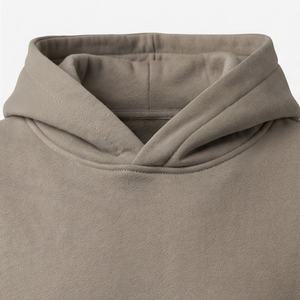 Sweat-shirt à capuche épais en molleton 100 % coton délavé à l'acide pour homme, couleur unie, style mode, thermique et rapide pour l'hiver - Product Image 4