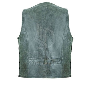 Gilet sans manches en cuir véritable pour homme, respirant, durable, pour l'extérieur, usage quotidien, mode, service OEM - Product Image 3