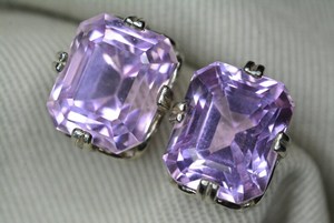 Certified Natural Kunzite Earrings Sterling <b>Silver</b> <b>Studs</b> Real Genuine Gemstone Jewelry Gift For Her Elegant Fine Jewelry - Product Image 4