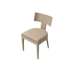 Modern Upholstered Dining Chair Wooden <b>Armchair</b> <b>Beige</b> Dining Seat for Home Restaurant - Product Image 4