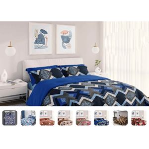 Romance Glace Cotton Comforter 60x90 Inch Soft Warm <b>Bedding</b> with <b>Patchwork</b> Pattern Filled with Polyester for Hotel or Home Use - Product Image 3