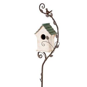Nichoir pour oiseaux en gros, décoration extérieure indienne, nichoir et abri pour oiseaux de la meilleure qualité, nichoir suspendu en métal d'Inde - Product Image 1